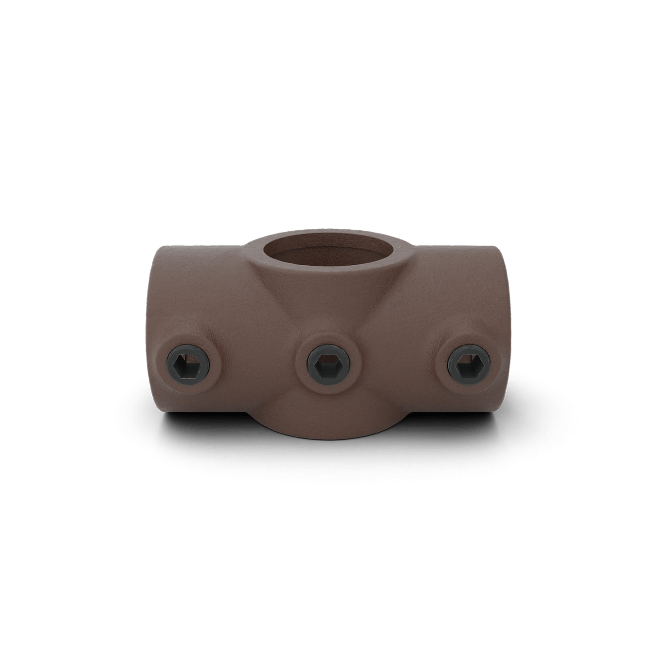Buiskoppeling Kruisstuk in 1 vlak - vintage bruin-B / 26,9 mm